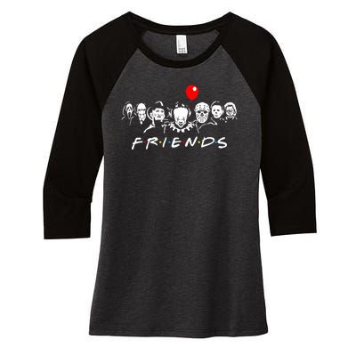 Friends Halloween Parody Women's Tri-Blend 3/4-Sleeve Raglan Shirt