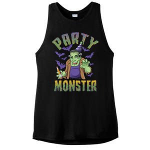 Funny Halloween Party Monster Frankenstein Ladies PosiCharge Tri-Blend Wicking Tank