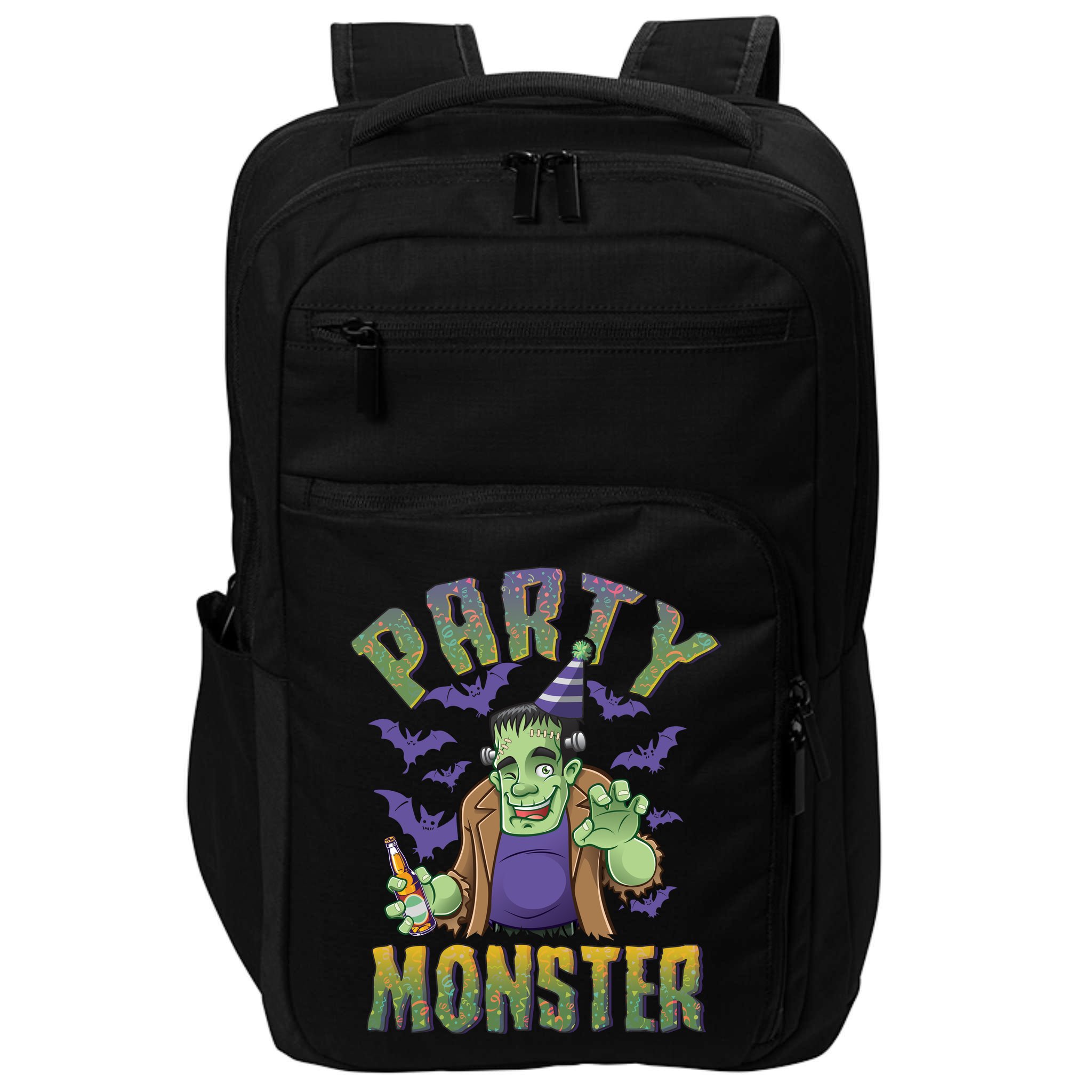 Funny Halloween Party Monster Frankenstein Impact Tech Backpack