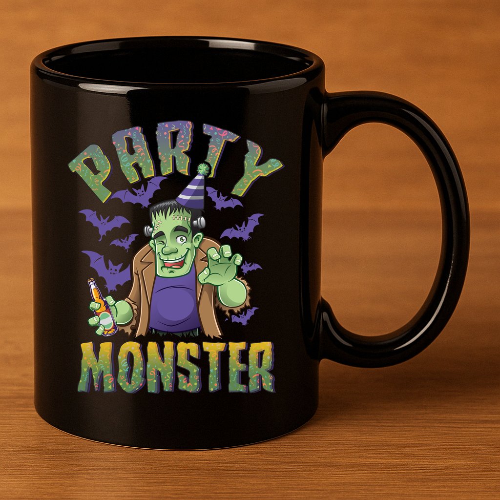 Funny Halloween Party Monster Frankenstein 11oz C Handle Ceramic Mug