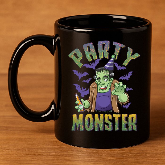 Funny Halloween Party Monster Frankenstein 11oz C Handle Ceramic Mug