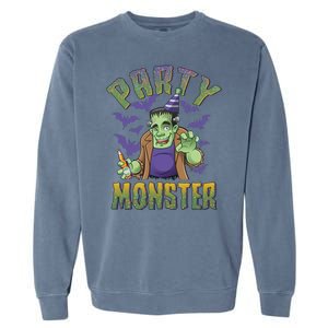 Funny Halloween Party Monster Frankenstein Garment-Dyed Sweatshirt