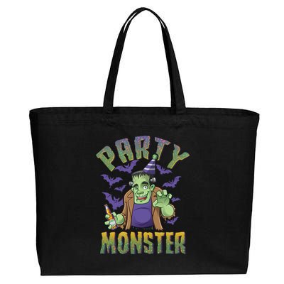 Funny Halloween Party Monster Frankenstein Cotton Canvas Jumbo Tote