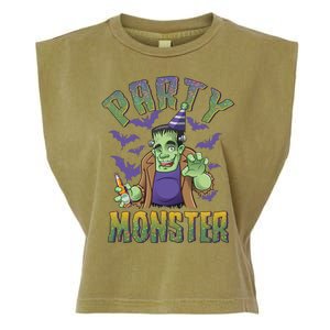 Funny Halloween Party Monster Frankenstein Garment-Dyed Women's Muscle Tee