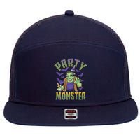 Funny Halloween Party Monster Frankenstein 7 Panel Mesh Trucker Snapback Hat