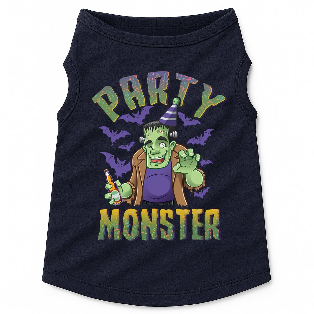 Funny Halloween Party Monster Frankenstein Doggie Tank