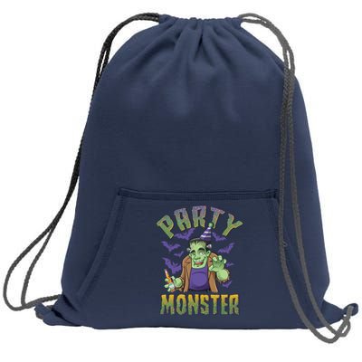 Funny Halloween Party Monster Frankenstein Sweatshirt Cinch Pack Bag