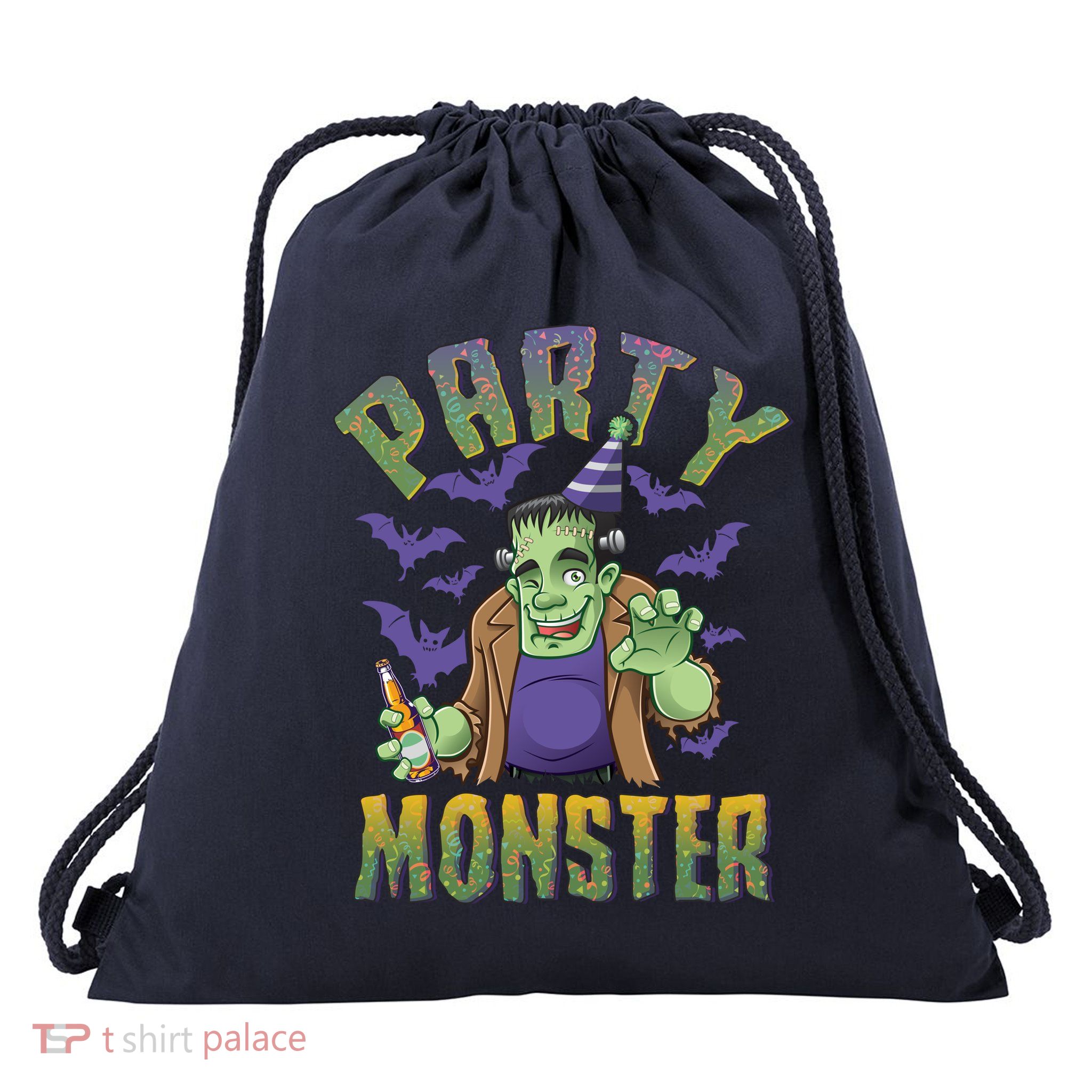 Funny Halloween Party Monster Frankenstein Drawstring Bag