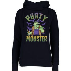 Funny Halloween Party Monster Frankenstein Womens Funnel Neck Pullover Hood