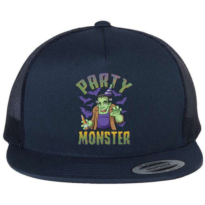 Funny Halloween Party Monster Frankenstein Flatbill Hat