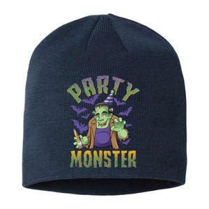 Funny Halloween Party Monster Frankenstein Sustainable Beanie