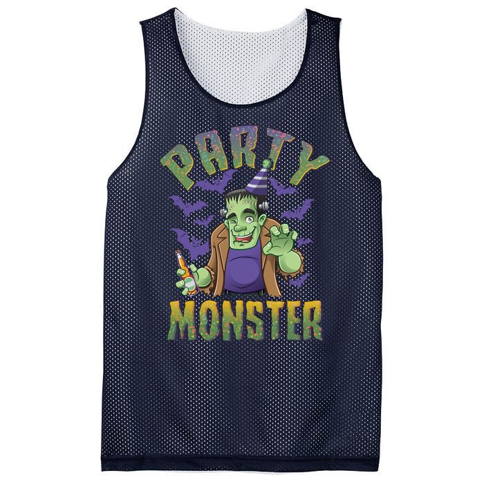 Funny Halloween Party Monster Frankenstein Mesh Reversible Basketball Jersey Tank