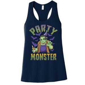 Funny Halloween Party Monster Frankenstein Women's Racerback Tank