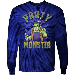 Funny Halloween Party Monster Frankenstein Tie-Dye Long Sleeve Shirt