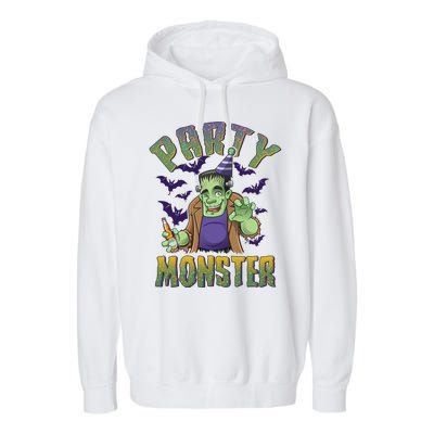 Funny Halloween Party Monster Frankenstein Garment-Dyed Fleece Hoodie