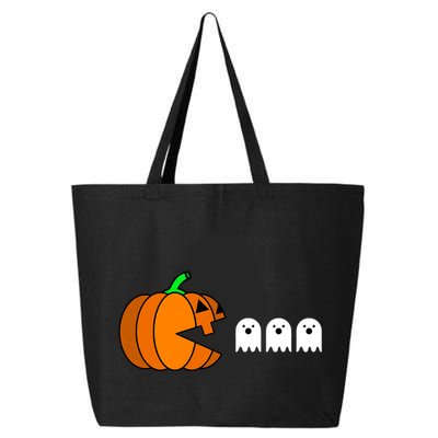 Funny Halloween Pumpkin Eating Ghost Gamer 25L Jumbo Tote
