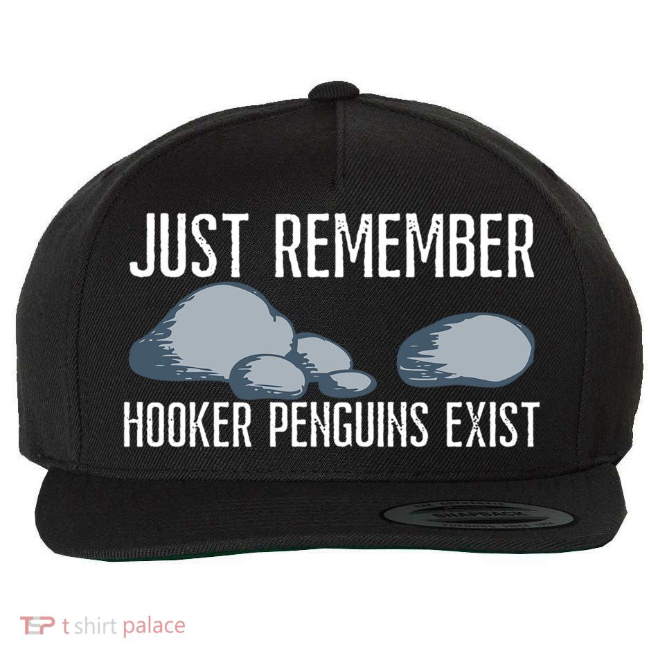 Funny Hooker Penguins Exist Penguin Lover Marine Biologist  Wool Snapback Cap
