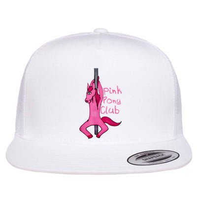 Funny Horse Pink Pony Club Flat Bill Trucker Hat