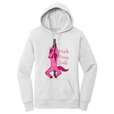 Funny Horse Pink Pony Club Women's Pullover Hoodie