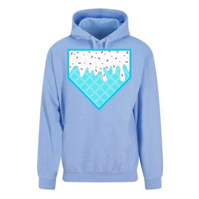 Funny Home Plate Drip Ice Cream Softball & Baseball Unisex Surf Hoodie