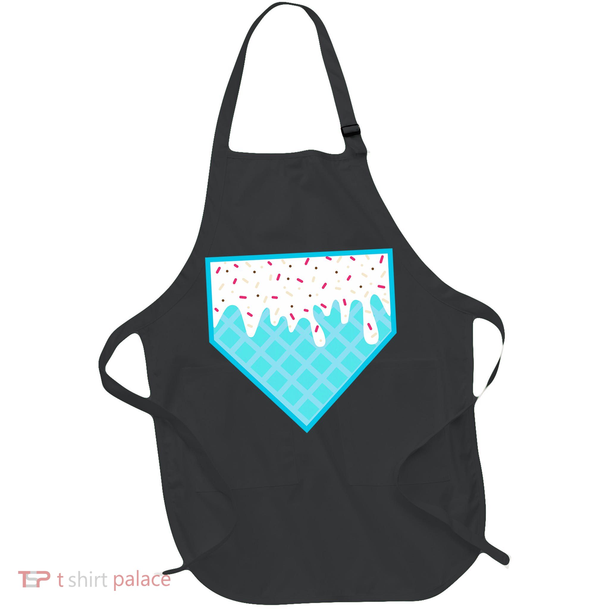 Funny Home Plate Drip Ice Cream Softball & Baseball Apron