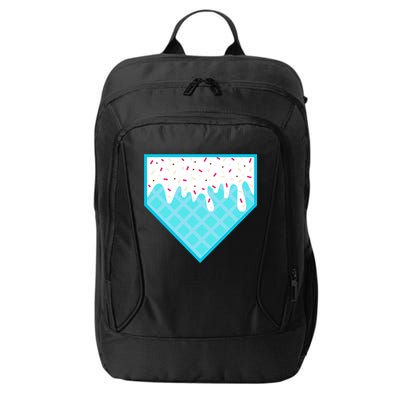 Funny Home Plate Drip Ice Cream Softball & Baseball City Backpack