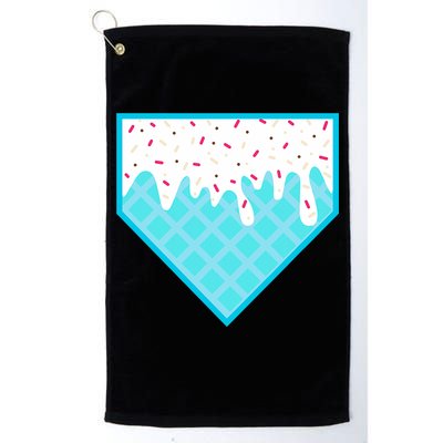 Funny Home Plate Drip Ice Cream Softball & Baseball Golf Towel