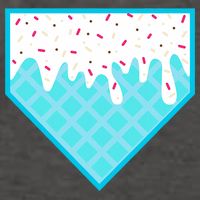 Funny Home Plate Drip Ice Cream Softball & Baseball Vector Backpack