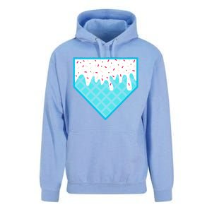 Funny Home Plate Drip Ice Cream Softball & Baseball Unisex Surf Hoodie