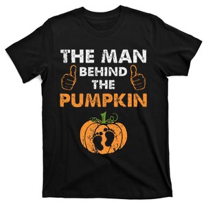 Funny Halloween Pregnancy Baby Shower Behind The Pumpkin T-Shirt