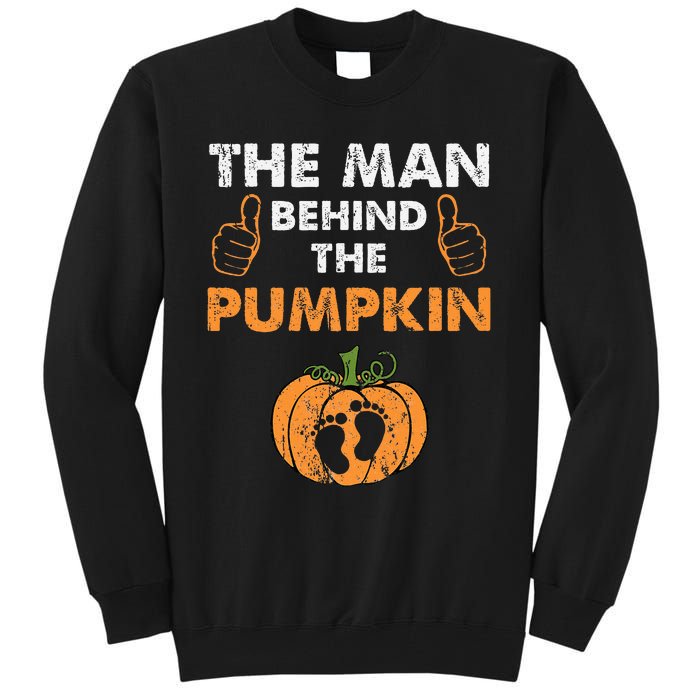 Funny Halloween Pregnancy Baby Shower Behind The Pumpkin Tall Sweatshirt