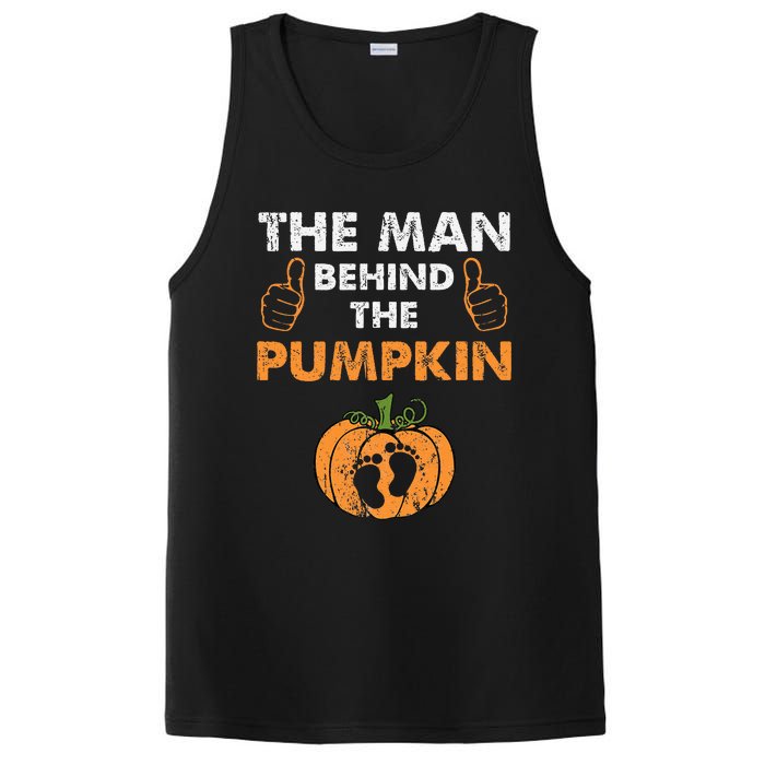 Funny Halloween Pregnancy Baby Shower Behind The Pumpkin PosiCharge Competitor Tank