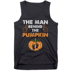 Funny Halloween Pregnancy Baby Shower Behind The Pumpkin Tank Top