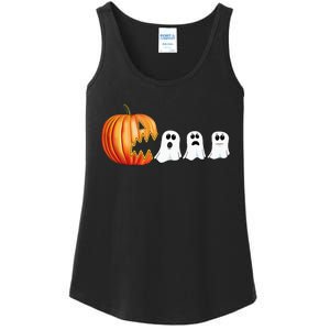 Funny Halloween Pumpkin Ghosts Jack O Lantern Ladies Essential Tank