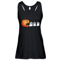 Funny Halloween Pumpkin Ghosts Jack O Lantern Ladies Essential Flowy Tank