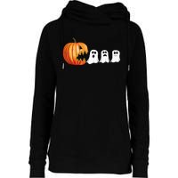 Funny Halloween Pumpkin Ghosts Jack O Lantern Womens Funnel Neck Pullover Hood