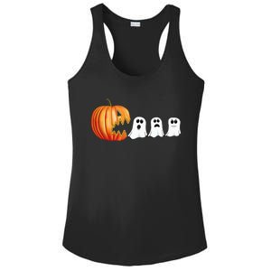 Funny Halloween Pumpkin Ghosts Jack O Lantern Ladies PosiCharge Competitor Racerback Tank