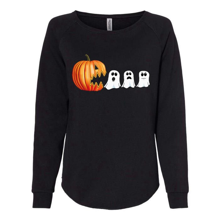 Funny Halloween Pumpkin Ghosts Jack O Lantern Womens California Wash Sweatshirt