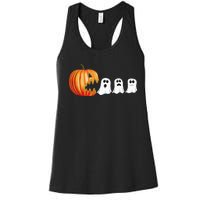 Funny Halloween Pumpkin Ghosts Jack O Lantern Women's Racerback Tank