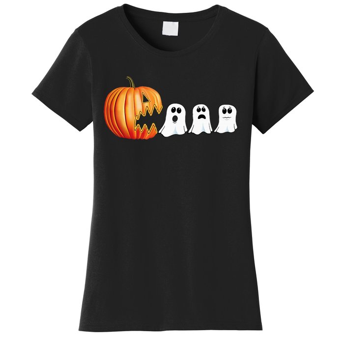 Funny Halloween Pumpkin Ghosts Jack O Lantern Women's T-Shirt