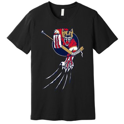 Florida Hockey Player Goalie Beast Ice Panther Cat Cougar Premium T-Shirt