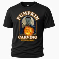 Funny Halloween Pumpkin Carving With Michael Cooling Performance Crew T-Shirt