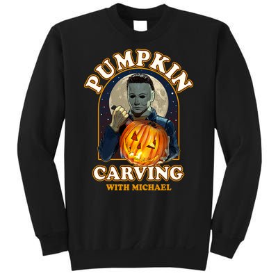 Funny Halloween Pumpkin Carving With Michael Sweatshirt