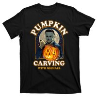 Funny Halloween Pumpkin Carving With Michael T-Shirt