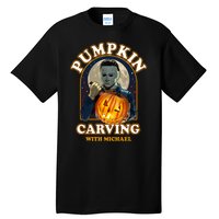 Funny Halloween Pumpkin Carving With Michael Tall T-Shirt