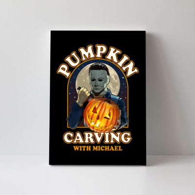 Funny Halloween Pumpkin Carving With Michael Canvas