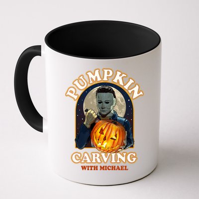 Funny Halloween Pumpkin Carving With Michael Mug