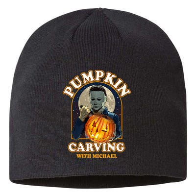 Funny Halloween Pumpkin Carving With Michael Sustainable Beanie