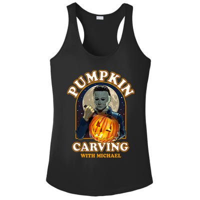 Funny Halloween Pumpkin Carving With Michael Ladies PosiCharge Competitor Racerback Tank