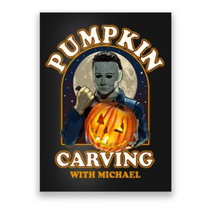 Funny Halloween Pumpkin Carving With Michael Poster